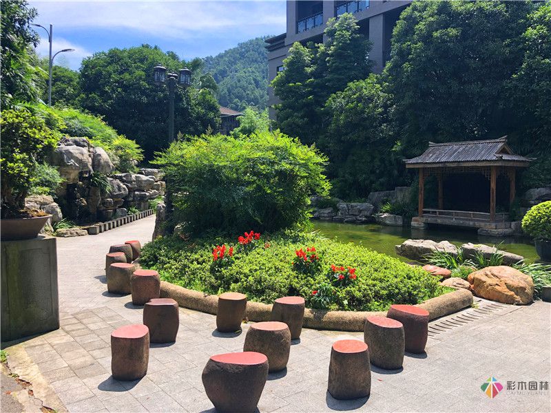 南山别墅小区中式园林景观